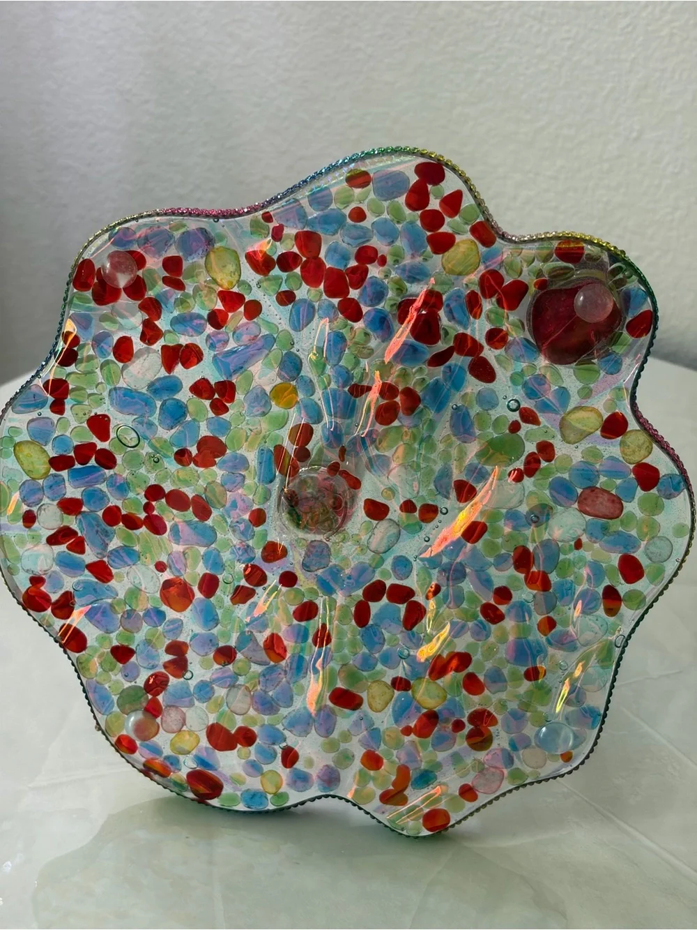 Multicolor Glass Bead Paper Towel Holder - Decorative Home Accent